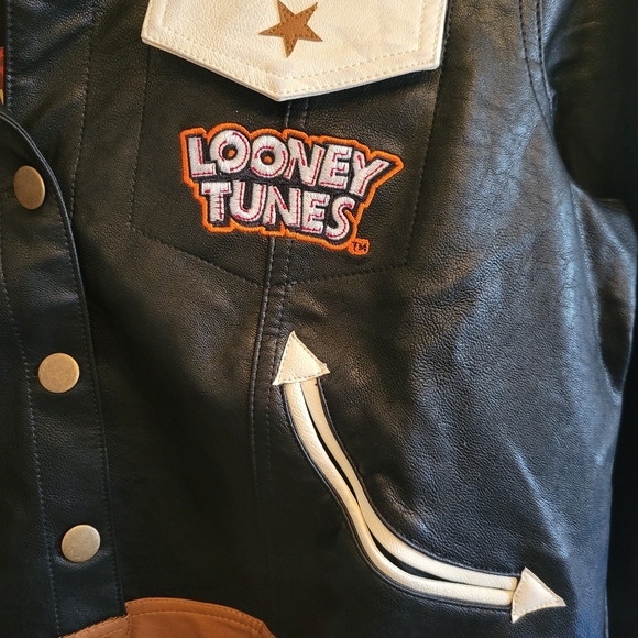 Looney Tunes X Unique Vintage Yosemite Sam "Back Off" Trucker Jacket - Picture 2 of 12